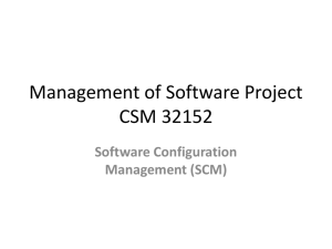 Lecture2:Software Configuration Management