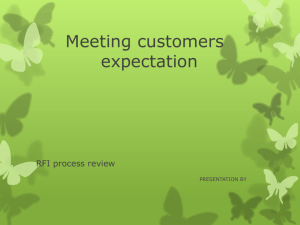 Meeting customers expectation