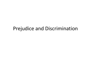 Prejudice and Discrimination - Lakefield District Secondary School