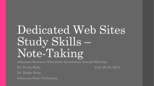 Dedicated Web Sites Study Skills -- Note-Taking