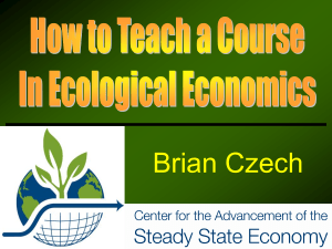 summary of how to teach a course in ecological economics