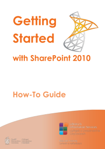 Getting Started with SharePoint - How To Guide