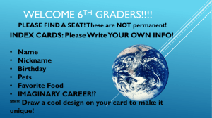 6 th Grade - Grants Pass District 7 Schools