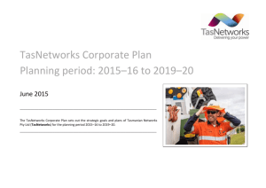 TasNetworks Corporate Plan 2015-16