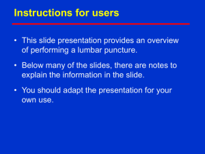 Review of Neurological Exam and Lumbar Puncture
