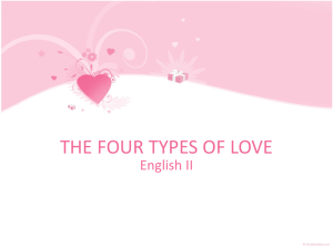 THE FOUR TYPES OF LOVE