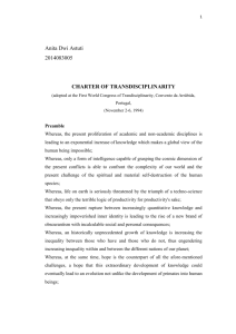 charter of transdisciplinarity