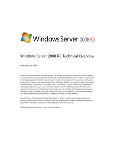 Introduction to Windows Server ® 2008 R2 - Junior Galvão