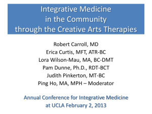 Integrative Medicine in the Community through the Creative Arts