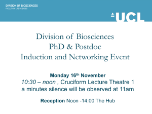 Division of Biosciences - University College London