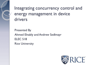 Integrating concurrency control and energy