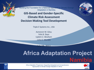 Drought and flooding risk assessment tool for gender specific
