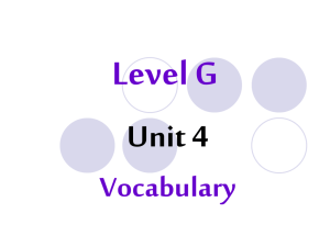 Level G Unit 4