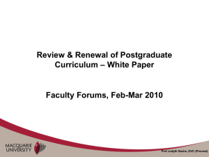 The White Paper - Macquarie University