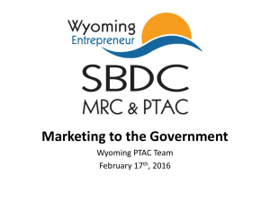 Marketing to the Government - PTAC Team