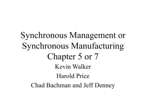 Synchronous Management or Synchronous Manufacturing Chapter