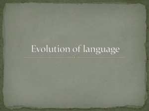 Language Evolution - Jason F. Siegel, Ph.D.