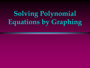 Solving Equations by Graphing