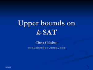 Upperbounds on k-SAT