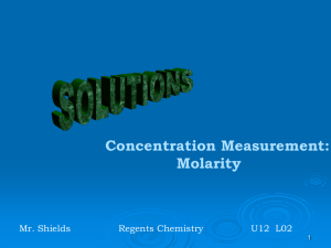 Molarity