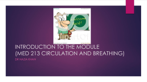 INTRODUCTION TO THE MODULE (MED 122 CIRCULATION AND