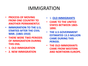 Immigration Notes