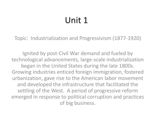 Unit 1 Chapter 3 Urbanization and Immigration Power Point