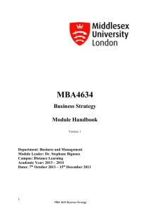 Business Strategy - MBA