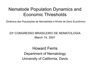 Nematode Population Dynamics - University of California, Davis