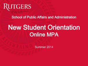The Online Program - School of Public Affairs and Administration