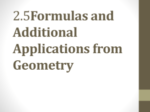 2.5Formulas and Additional Applications from Geometry
