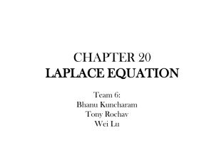 CHAPTER 20 LAPLACE EQUATION