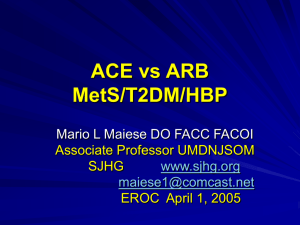 ACE vs ARB MetS/T2DM/HBP