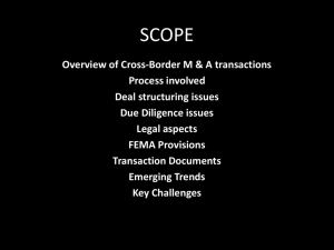 Cross-Border M & A transactions