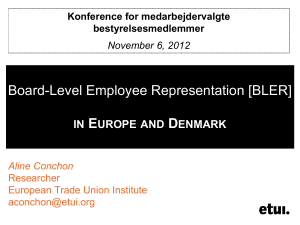 Board level employee representation in Europe - CO
