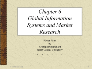 Chapter 6 Global Information Systems and Market Research