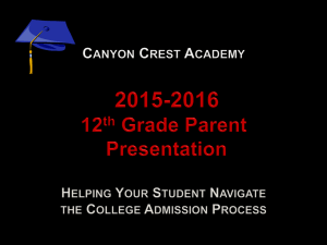 12th Grade Parent Presentation