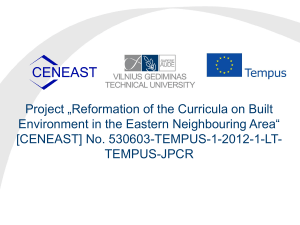 Presentation of project CENEAST results (Monitoring visit in Vilnius)