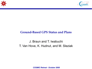Ground-Based GPS Status and Plans