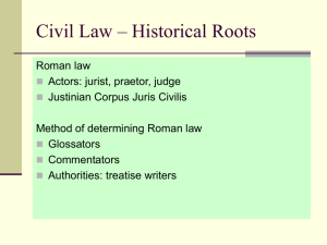 Civil Law – Historical Roots