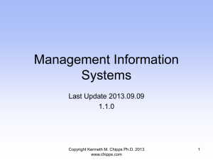 Management Information Systems - Kenneth M. Chipps Ph.D. Web