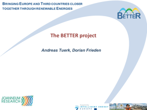 The BETTER project Andreas Tuerk, Dorian Frieden