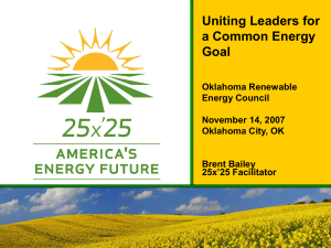 25x'25 Initiative - OREC | Oklahoma Renewable Energy Council