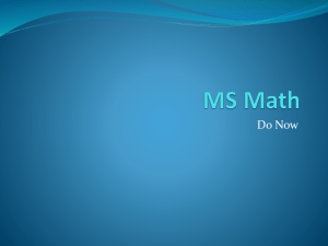 MS Math - Ms. Anna