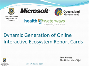 Dynamic Generation of Interactive Ecosystem Report Cards Using