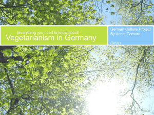 Vegetarianism in Germany - Faculty Website Directory