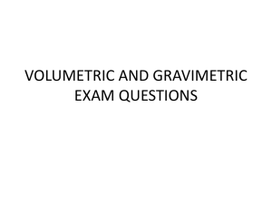 Volumetric and Gravimetric analysis - CSC-year-12