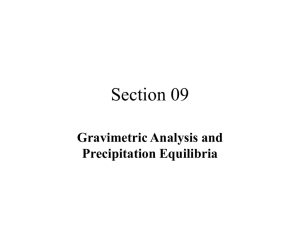 Section 09 Gravimetric Analysis(powerpoint)