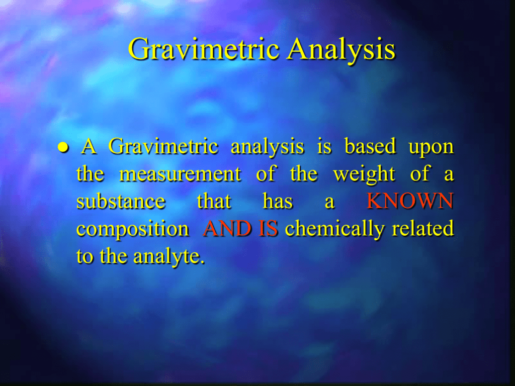 gravimetric-analysis