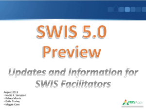 SWIS 5.0 Preview Webinar for Facilitators